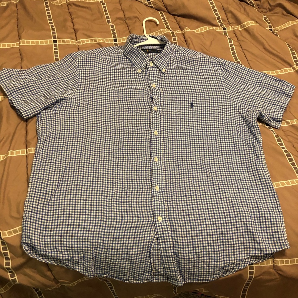 Blue Plaided Polo